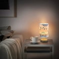 thumbnail image 6 of Teapot and Flowers Bedside Table Lamp LED Warm Lights with USB Charging Port Retro Cylinder Desk Lamps, 6 of 7