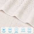 thumbnail image 3 of Superior Playa Zero Twist Cotton Solid Waffle Textured Face Towels, Set of 12, Silver, 3 of 7