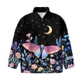 thumbnail image 4 of Uorisanigo Girls Sweatshirts Fashion Long Sleeve Pullover Crop Tops Oversized Floral Butterfly Quarter Zip Sweatshirts School Cropped Pullover Hoodies for Sports and Daily Wear, 4 of 7