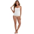 thumbnail image 5 of DARING DIVA Women's Padded Tank Top Round Neck Casual Camisole S 1 White 1 Black, 5 of 6