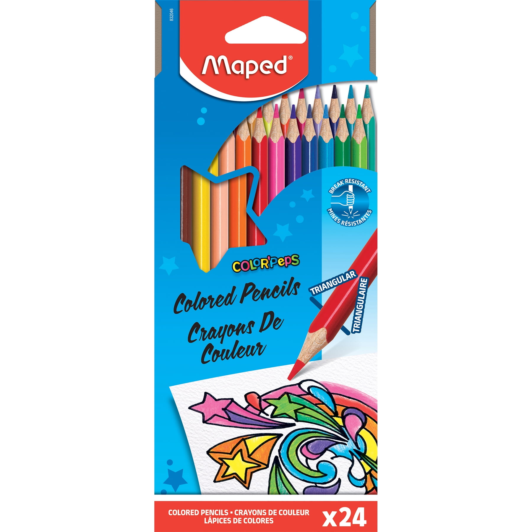 Maped Triangular Colored Pencils (144 Count)