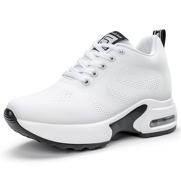 Women's Platform Sneakers Wedges Lace Up Shoes Increase Fashion Sneakers for Womens Girls