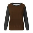 thumbnail image 4 of MeetoTime Sweat-Shirt pour Femmes Mode Automne Manches Longues Col Rond Ample avec Poche, 4 of 5