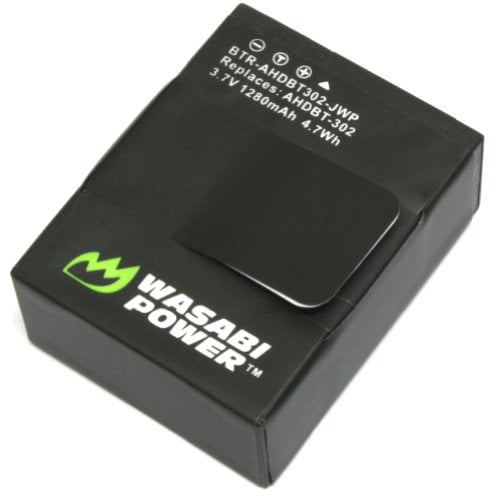 Wasabi Power Batterie pour GoPro HERO3, HERO3+ et GoPro AHDBT-201, AHDBT-301, AHDBT-302 (1280mAh)