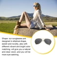 thumbnail image 4 of Qarigey Gafas de sol Novedad de alto rango Diferentes vibrantes Resistentes Ligeras Mano de obra fina Diseño único Gafas redondas Lentes Oro + Negro Qarigey AP008819-07, 4 of 6