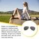 thumbnail image 4 of Qarigey Gafas de sol Novedad de alto rango Diferentes vibrantes Resistentes Ligeras Mano de obra fina Diseño único Gafas redondas Lentes Oro + Negro Qarigey AP008819-07, 4 of 6