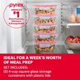 thumbnail image 5 of Pyrex Freshlock 10pc 4c Sq Meal Prep Set, Clear, 5 of 5
