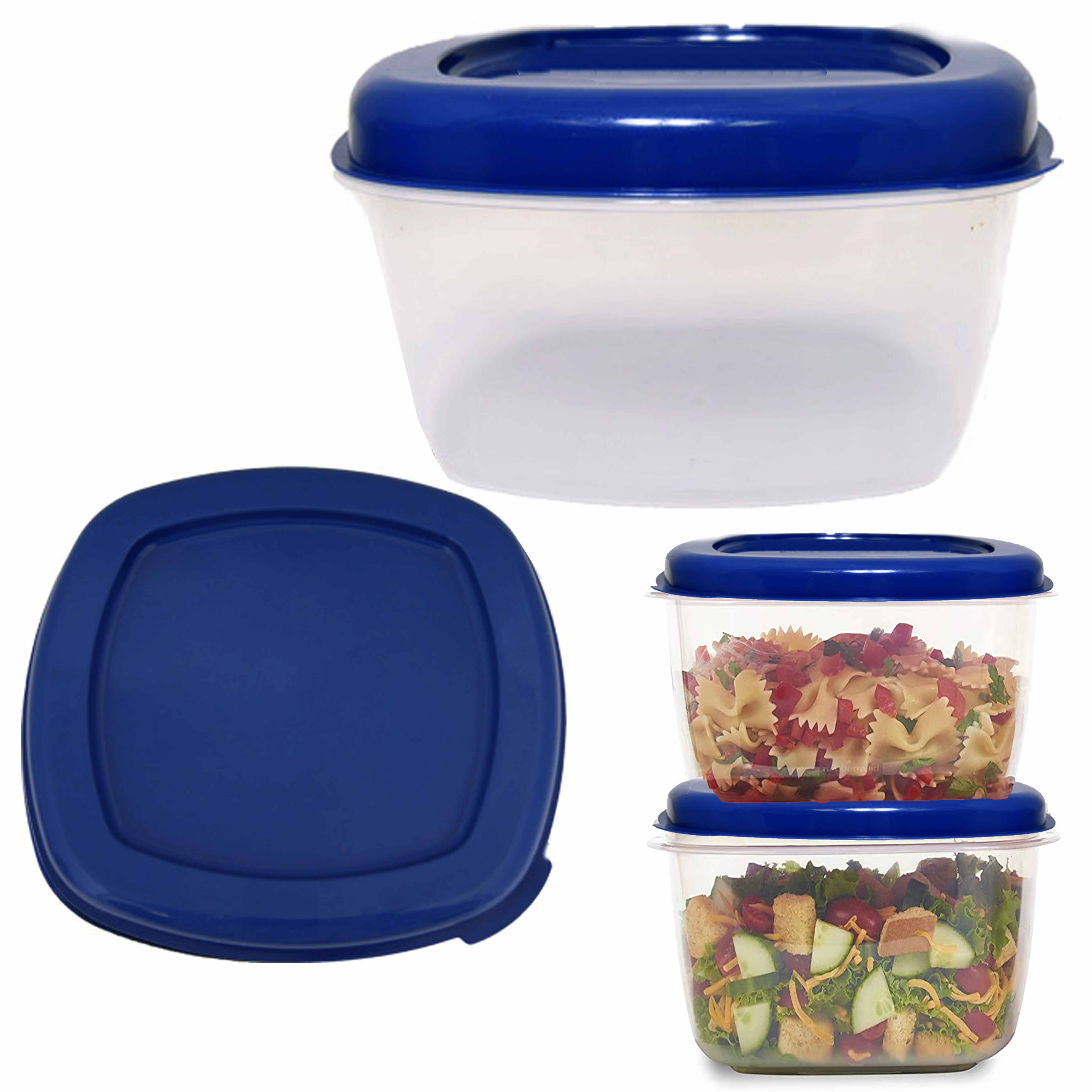 4 Pc Refrigerator Food Storage Large Container 5L Microwaveable Plastic