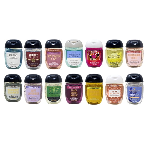 Bath & Body Works 5 Pack Assorted Mini Hand Gel Set with a Himalayan Salts Springs Mini Soap