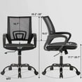 thumbnail image 4 of Black Modern Mid-Back Ergonomic Mesh Office Desk Chair with Armrest on Wheels, 4 of 4