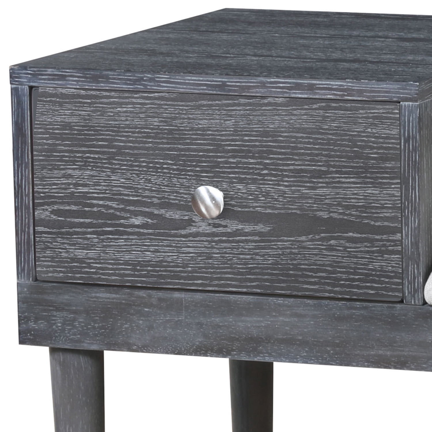 Furniture of America Bonnar 1-Drawer Accent Bench, Gray