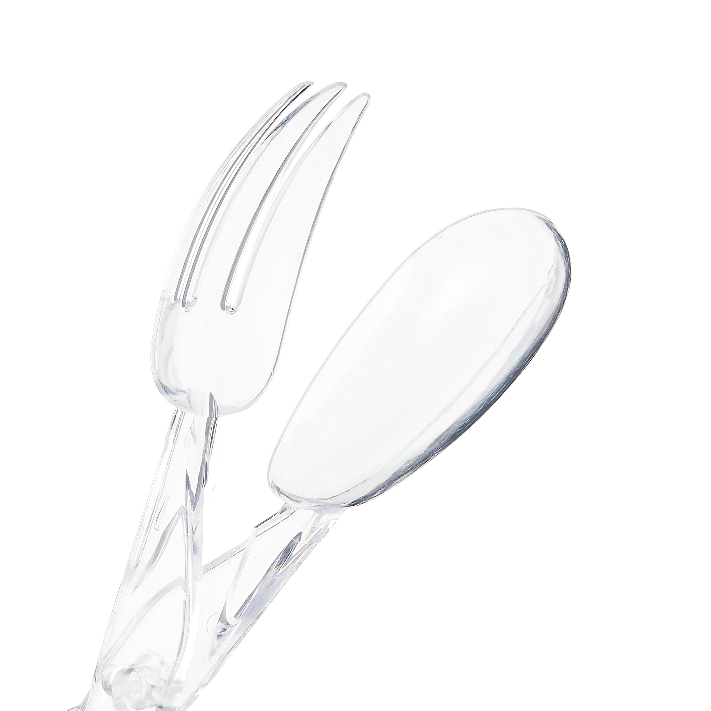 11 IN Clear Plastic Salad Tongs, by Way To Celebrate