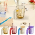 thumbnail image 1 of Toothbrush Holder Cup with Silicone Card Slot - 2 Pack Bathroom Organizer for Couples, Dentals Accessories, Non-Slip Rubber Base, PET Material, Multiple Color Options, Glossy Rim Design, 1 of 9