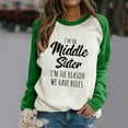 thumbnail image 2 of Lindreshi Sweatshirts for Women Women Fashion Print Long Sleeve T-Shirt Long Sleeve Splicing Top, 2 of 4