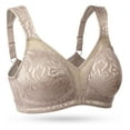 thumbnail image 5 of Wingslove Women's Full Coverage Plus Size Bra Non Padded Wireless Minimizer Bra, Toffee 50G, 5 of 8
