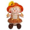 Weloille Harvest Festival Scarecrow Doll, 1Pc Sunflower Decor Stuffed Scarecrow Figurine, Cute Handmade Fall Ornament, Standing Scarecrow Decoration for Home, Shelf, Porch, Harvest Party
