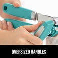 thumbnail image 2 of Abrelatas Manual Gorilla Grip Turquesa de Acero Inoxidable con Mango Suave para Cocina, 2 of 9