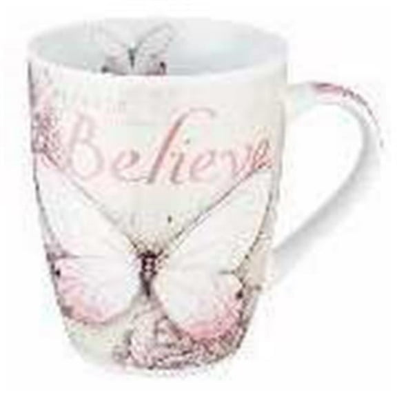 Christian Art Gifts 361187 Mug-Butterfly Blessings & Believe with Gift Box