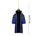 thumbnail image 3 of Class of 2026 Graduation Ornament, 3.15" Acrylic Purple Gown Keepsake. Flat Doctoral Robe Hanging Decor for Christmas Tree, Car Mirror. University High School Grad Gift (Purple), 3 of 5