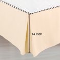 thumbnail image 5 of PiccoCasa Polyester Pleated Bed Skirt Tailored 14 inch Queen Pale Yellow, 5 of 7