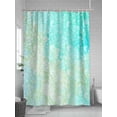 thumbnail image 5 of Fsddascl Aqua Green Shower Curtain Set - Extra Long 72" x 96" Washable Bathtub Curtain with 12 Hooks, Watercolor Colorful Ombre Abstract Floral Art Waterproof Fabric Shower Curtains for Bathroom, 5 of 6