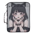 thumbnail image 2 of Haosy Accordion File Organizer Zipper Binder 500 Sheet 6-Tab Expanding File Folder Multi-Pocket 1.2 Inch 3 Ring Cool Girl with Cat Ear, 2 of 7