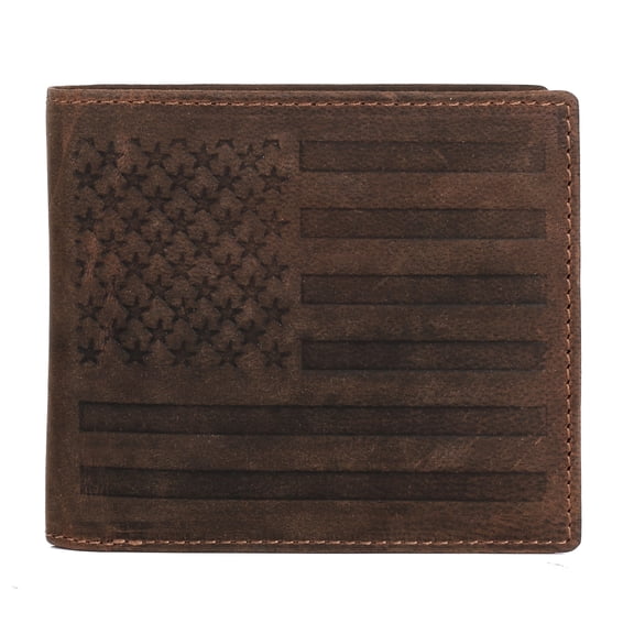 Karla Hanson US Flag Leather Cardex Wallet Brown (22501USFGBROWN)