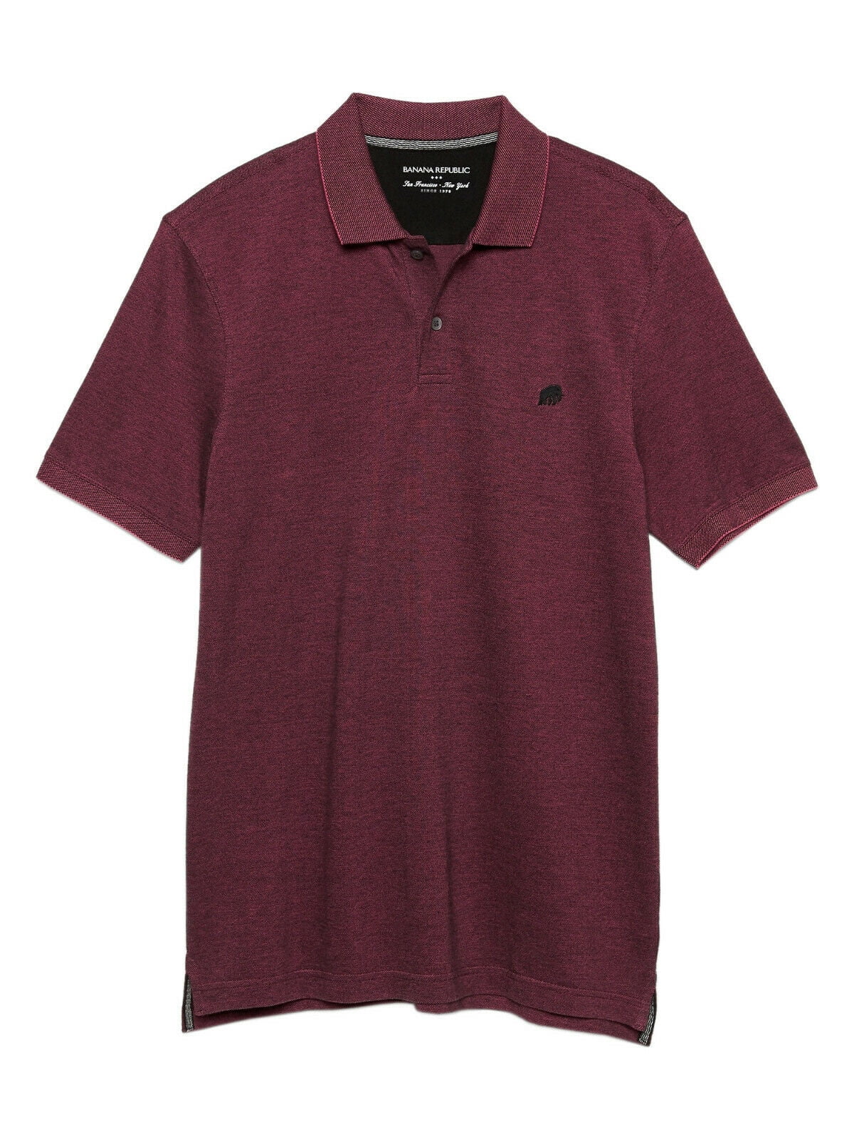 New Banana Republic Mens Malaga Red Birdseye Pique Mesh Polo Shirt