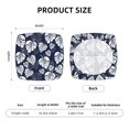 thumbnail image 6 of Square Chair Cushions Cover, white leaves Elastic Office Chair Cover for Dining Chairs with Ties and Removable Cover, Desk Chair Seat Cushion Protectors set of 4, 6 of 7