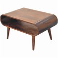 thumbnail image 5 of Dark Brown Solid Wood Coffee Table, Open Design with Nordic Legs for Living Room, 5 of 7