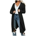 thumbnail image 1 of Ozmmyan Women Cardigan Sweater Casual Pockets Long Sleeve Casual Solid Coat Cardigan Blouse, 1 of 5
