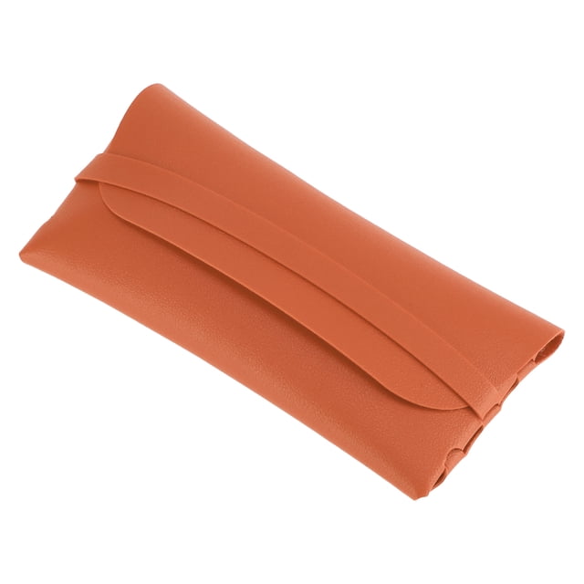 Estuche para gafas con tiras horizontales delgadas Unique Bargains, almacenamiento simple y portátil para gafas, color naranja