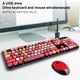 thumbnail image 3 of Teclado de juego USB inalámbrico Color mezclado tecla redonda Panel de plástico teclado de teléfono móvil tapa de llave desmontable teclado Juegos de teclado y mouse para computadora Numero 3, 3 of 5