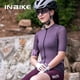 thumbnail image 4 of INBIKE Maillot de ciclismo para mujer, manga corta, para ciclismo de carretera, camisetas para montar en bicicleta, ropa para ciclismo de montaña, maillot para ciclismo con 3 bolsillos traseros, 4 of 5