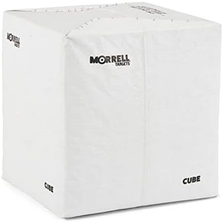 Targets 24 Inch Heavy Duty Commercial Indoor Range Adult Field Point Square Cube Archery Target w/ 4 Shooting Sides and Nucleus Center White