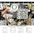 thumbnail image 5 of Patchwork Floral Shower Curtain,Patchwork Design Leopard Print Shower Curtain Set for Bathroom, Zebras Print Flower Modern Fabric Bath Curtain with Hooks, 5 of 6