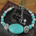 thumbnail image 4 of Pulsera de Plata Del Encanto de la Vendimia Perfecl Color Turquesa 20 cm, 4 of 4