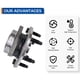 thumbnail image 4 of PAROD Par 513277 Conjunto de buje y cojinete de rueda delantero/trasero compatible con Buick Enclave 08-17 09-17 Chevy Traverse 07-16 GMC Acadia 07-10 Saturn Outlook 6 lengüetas con ABS, 4 of 9