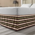 thumbnail image 1 of Chevron Bed Skirt, Retro Style Horizontal Borders with Different Colored Zig Zag Lines Old Fashioned, Elastic Bedskirt Dust Ruffle Wrap Around for Bedding Decor, 4 Sizes, Multicolor, by Ambesonne, 1 of 2