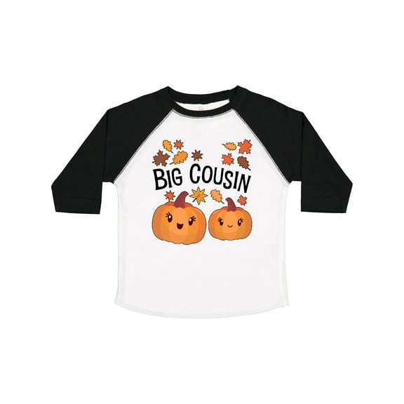 Inktastic Big Cousin Pumpkins with Fall Leaves Boys or Girls Toddler T-Shirt
