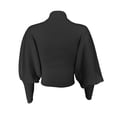 thumbnail image 3 of Fashion Women Casual Solid High-necked Long Sleeve Sweater Blouse Tops Clutch Band Sweatshirt Long Sleeve Sweatshirt Garment Dyed Lightweight Sweaters for Women Old Man Sweater Mens Sweaters for Men, 3 of 6