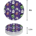 thumbnail image 1 of FMSHPON Halloween Zombie Skeleton Set of 6 Round Coaster for Drinks, Absorbent Ceramic Stone Coasters Cup Mat with Cork Base for Home Kitchen Room Coffee Table Bar Decor, 1 of 6