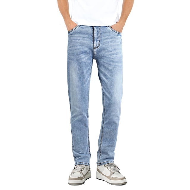Vaqueros Heyfanee Slim Fit Stretch Denim Azul Claro para Hombre