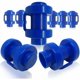 thumbnail image 1 of Juego de 8 puntas de postes de trampolín para postes de red de trampolín. 25 mm, puntas especialmente robustas y resistentes a la intemperie, pieza de repuesto para red de seguridad (azul), 1 of 1