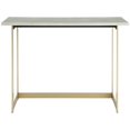 thumbnail image 2 of Walker Edison 42 Modern Faux Marble Computer Desk - Faux White Marble/Gold, 2 of 7