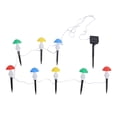 thumbnail image 4 of Mini cadena de luces solares con forma de hongo, 8 LED, luces coloridas, impermeables, para jardín al aire libre, decoración para patio y césped., 4 of 14