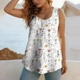 thumbnail image 4 of Favoffer Women Floral Tank Top Sleeveless Square Neck Flowy Loose Going Out Tops Summer Blouses Beach Party Vacation Daily Wear, 4 of 6