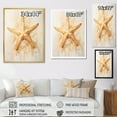 thumbnail image 4 of Designart "Golden Beige Starfish Simplicity" Starfish Floater Framed Canvas Art Print, 4 of 5