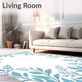 thumbnail image 2 of ODIKA 8' x 10' Machine Washable Non-Slip Area Rug, Botanical Leaf High Traffic Rug, Blue, 475989, 2 of 7