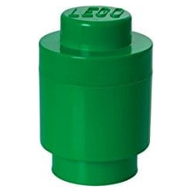 Caja de almacenamiento Lego Round 1 verde oscuro